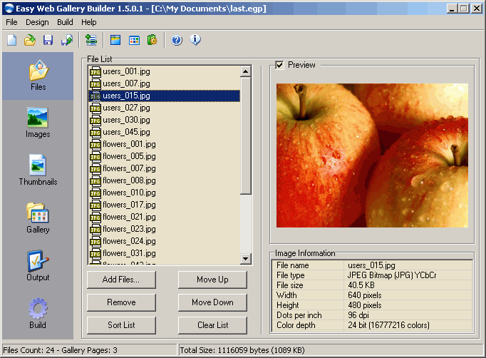 Easy Web Gallery Builder Screenshot